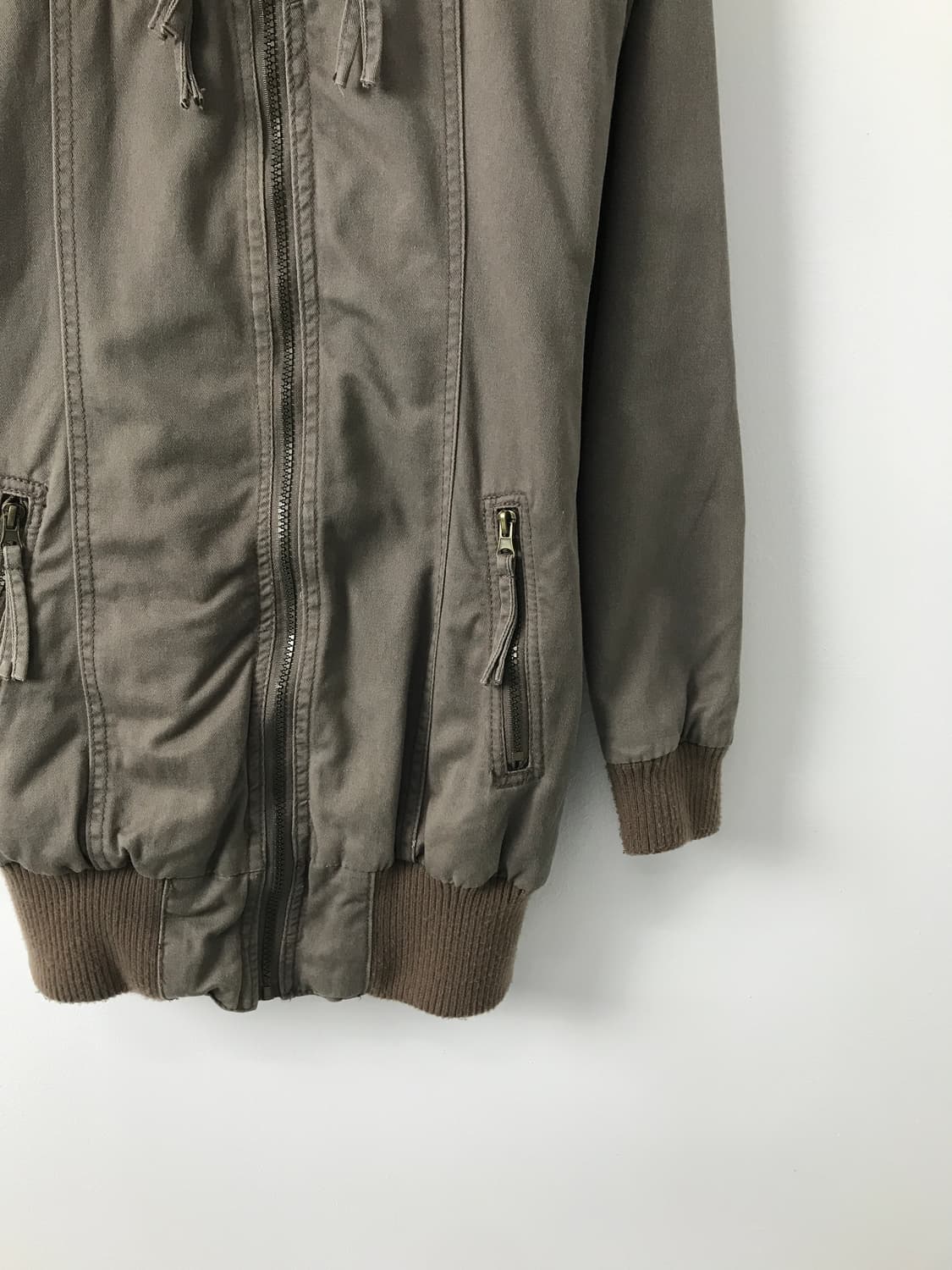 'GRAZIE' Hooded Long Military Jacket 상품이미지8