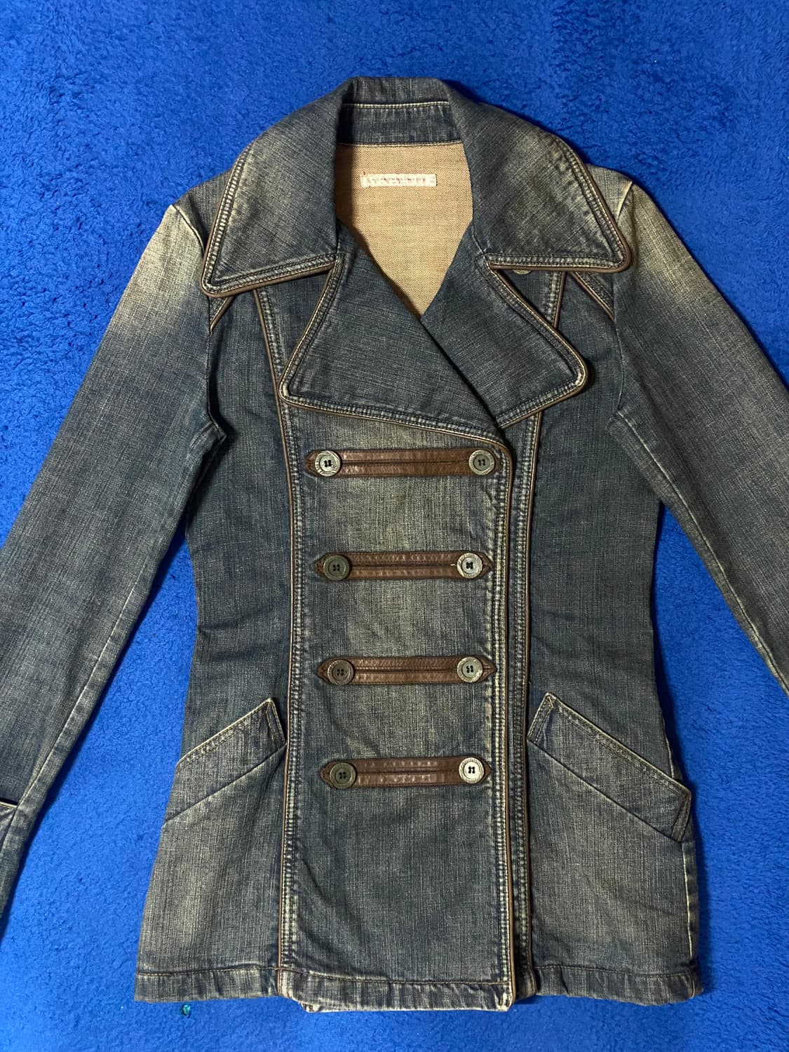 Vintage 빈티지 나폴레옹 데님 반코트 자켓 Y2K 00s 갸루 상품이미지2