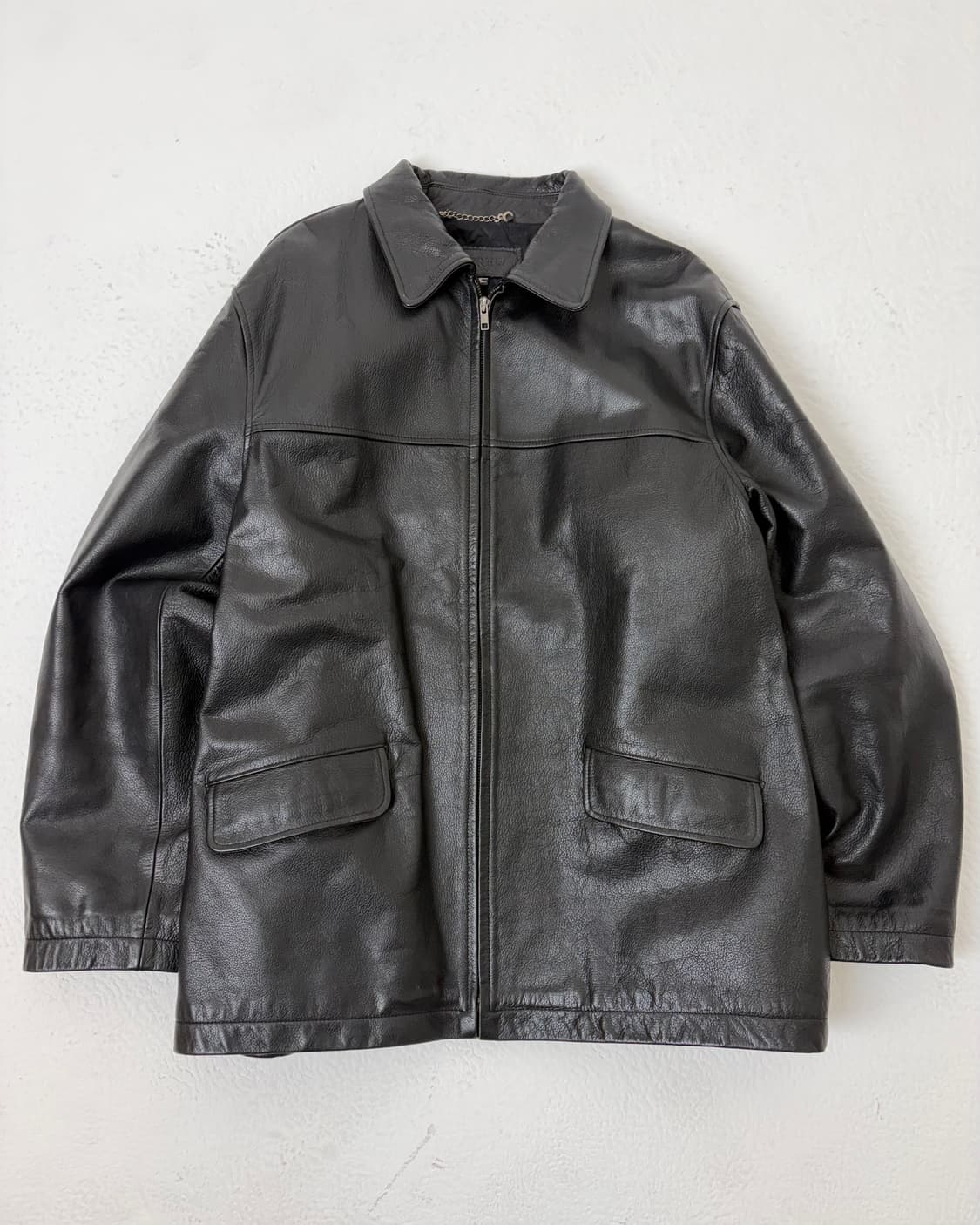 00s J.crew Leather Coat (black) 상품이미지1