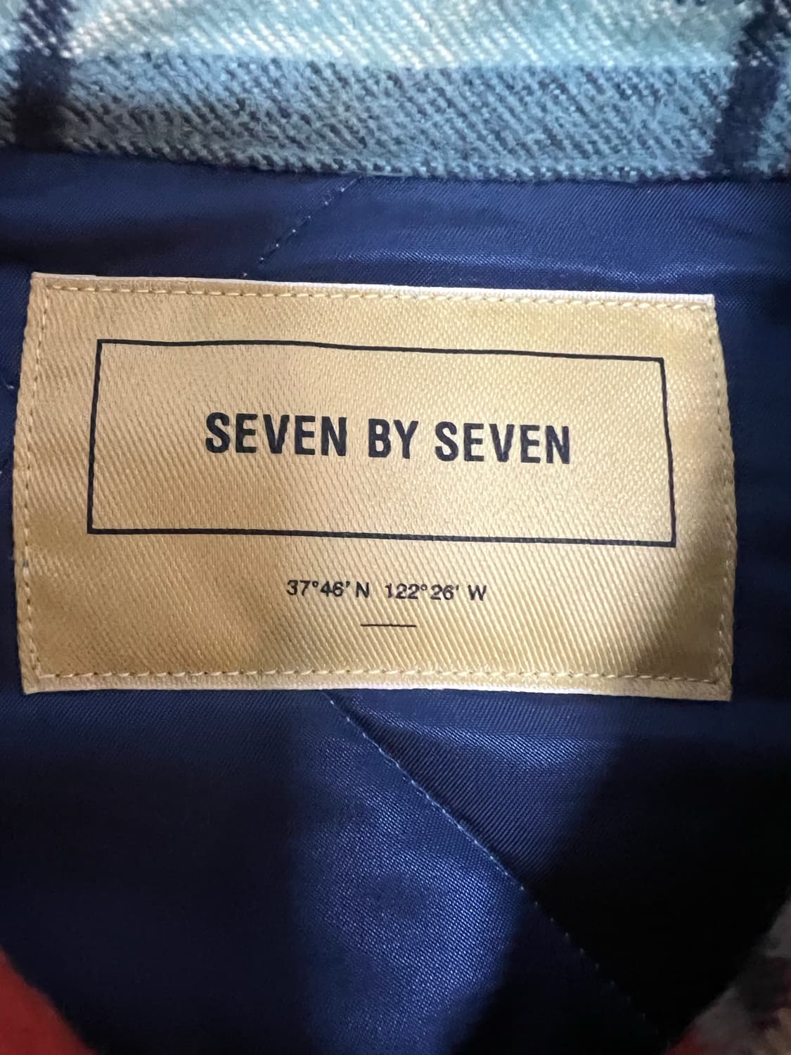 세븐바이세븐 체크 퀼리티드 자켓 L 상품이미지5