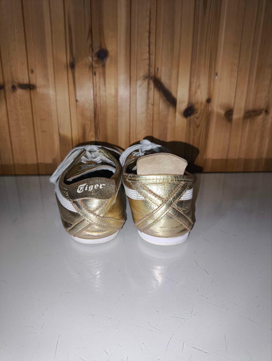 255mm 오니츠카타이거 멕시코66 골드 스니커즈 상품이미지8