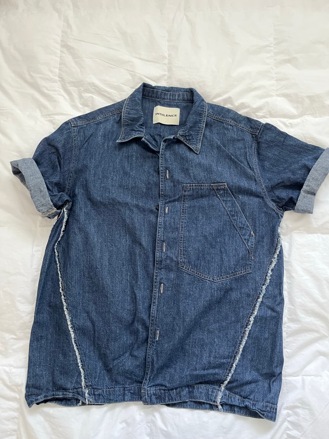 인사일런스 데님 하프셔츠 INSILENCE DENIM HALF SHIRT 상품이미지1