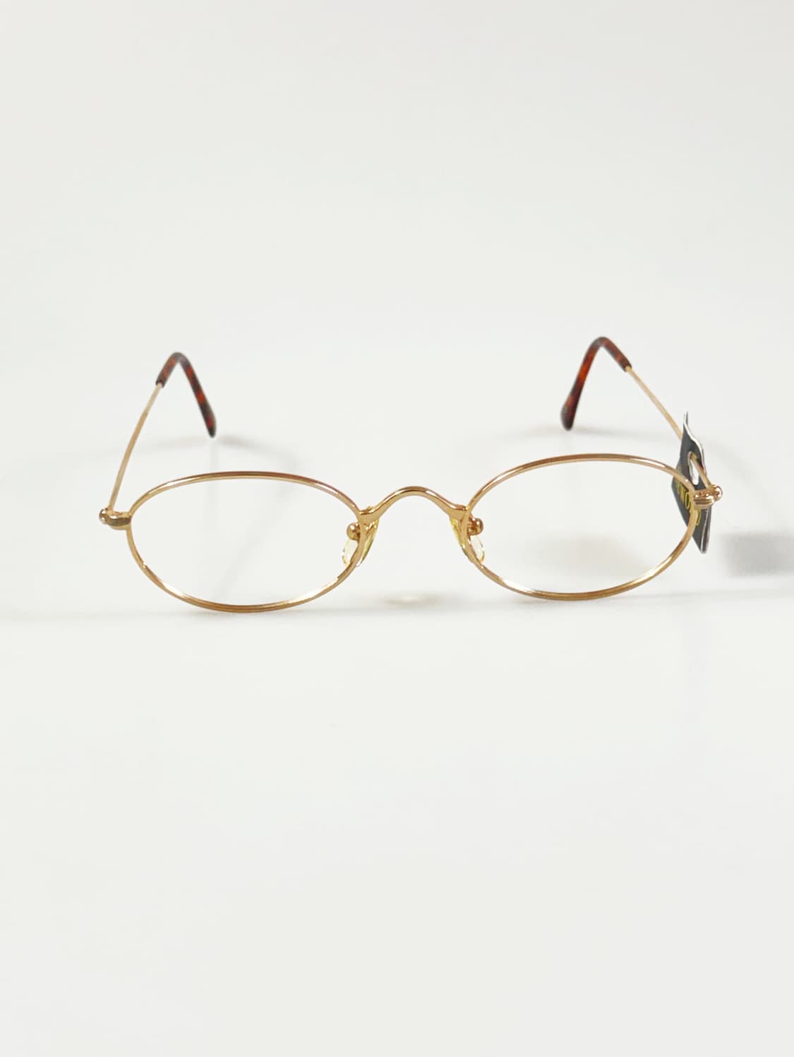 90s EYE WORLD 골드 슬림 오벌 프레임 빈티지 안경 상품이미지1