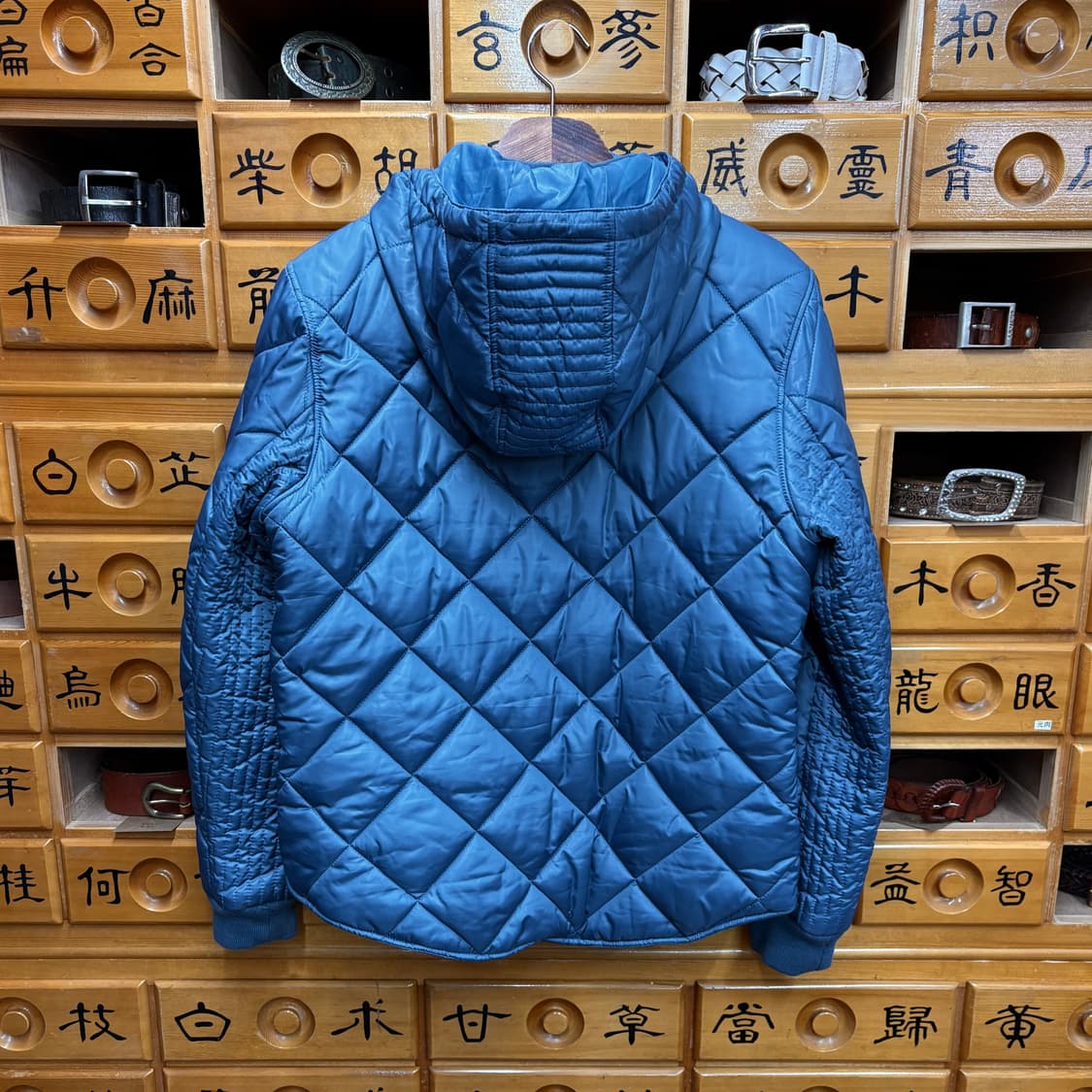 (XL) 지포 퀼팅 스카이블루 후드 점퍼 상품이미지3