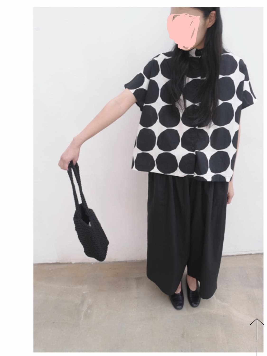 에프터먼데이 big dot back slit shirts 상품이미지3