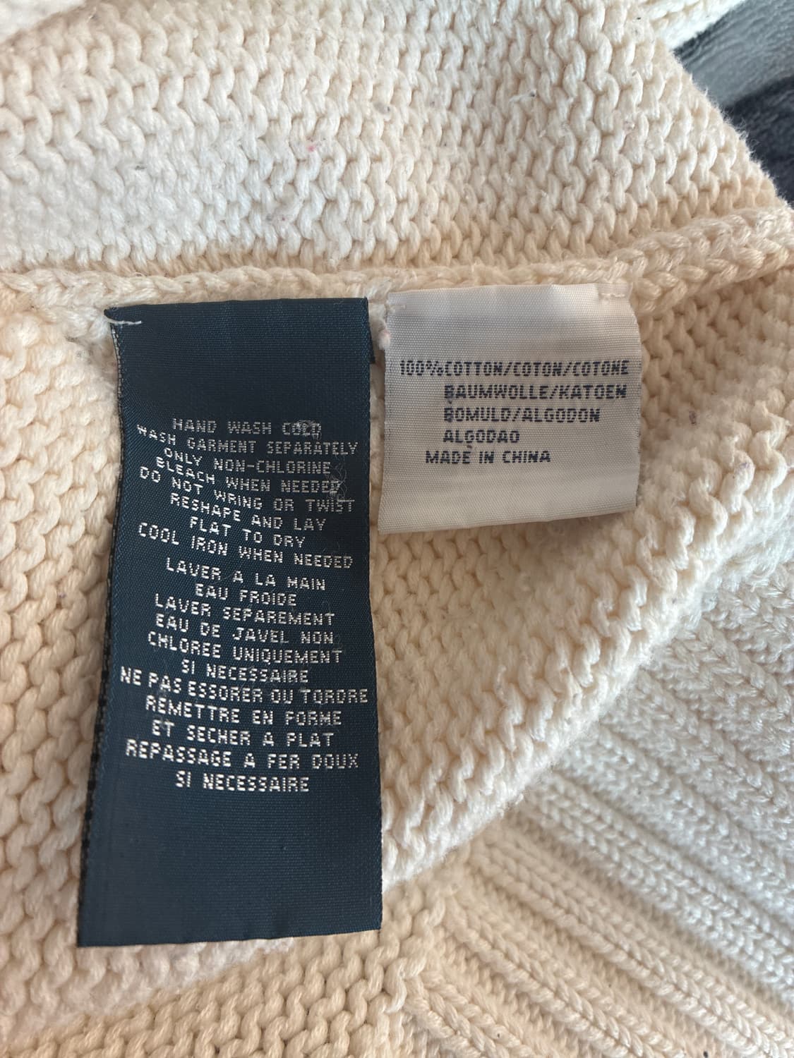 폴로 성조기 니트 아이보리 상품이미지3