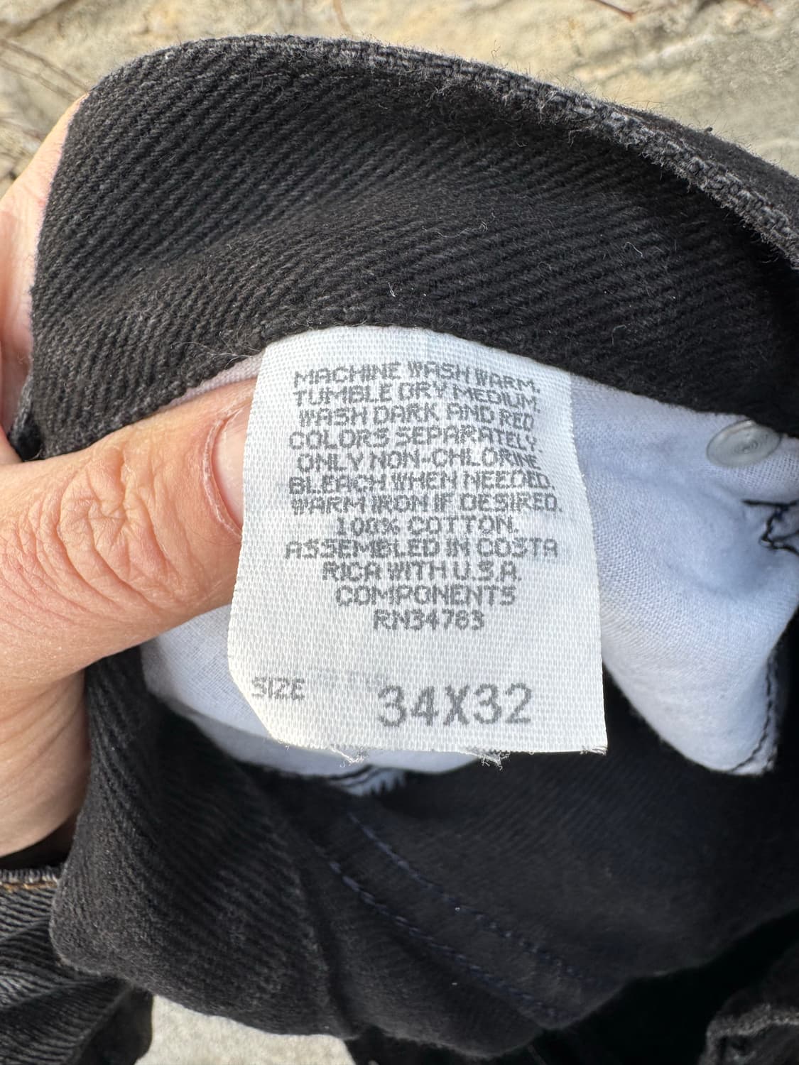 90s lee 빈티지 200 레귤러 스트레이트핏 블랙 데님 팬츠 블랙진 상품이미지4