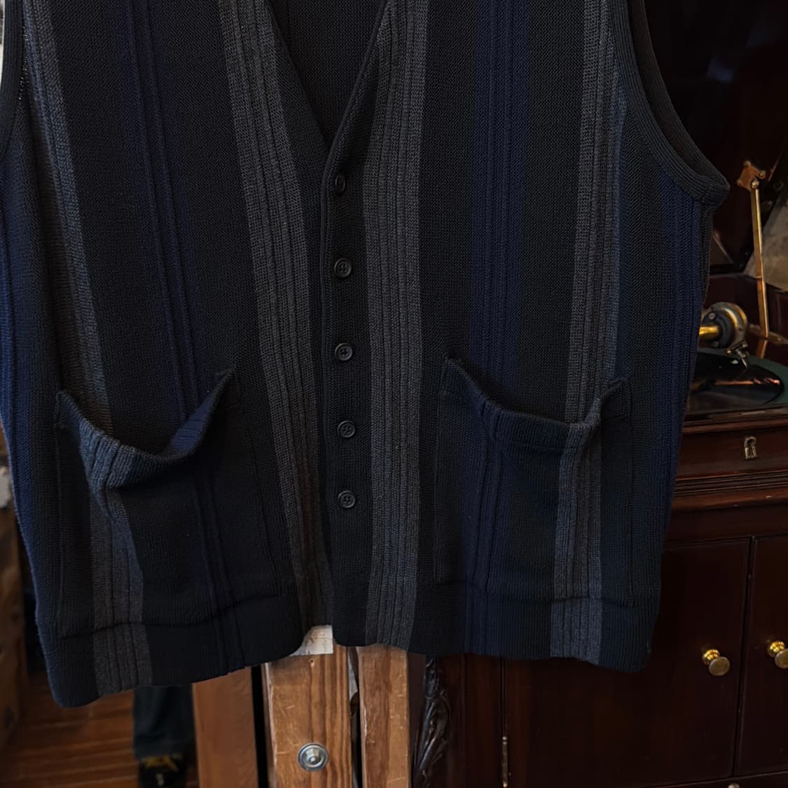 요지야마모토 스트라이프 베스트 상품이미지3