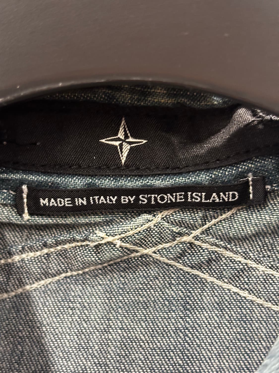 스톤아일랜드 데님 반팔 셔츠 *이염 상품이미지4