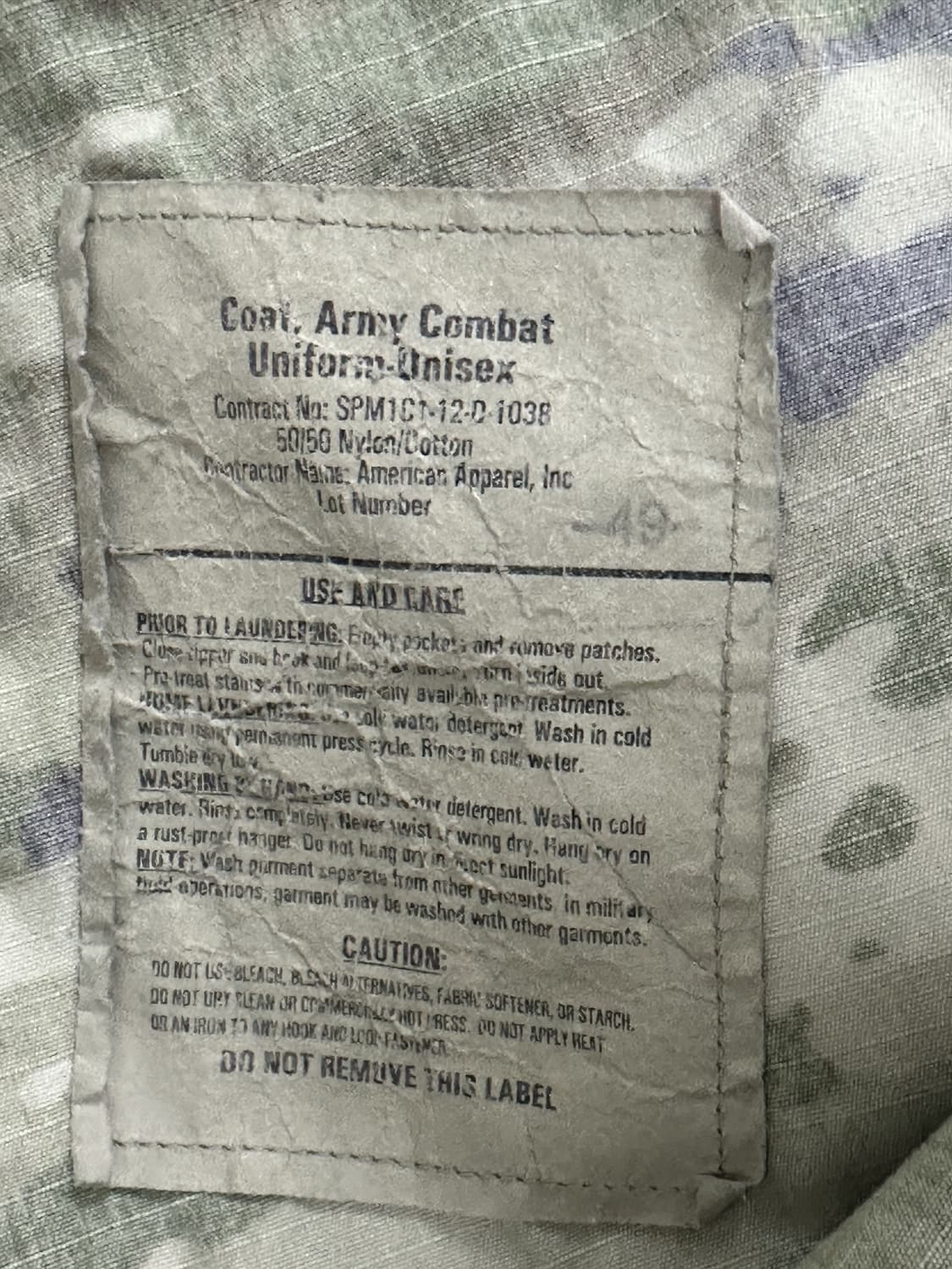 미군 OCP 멀티캠 전투복 상의 (L/XL) (XL) 상품이미지9