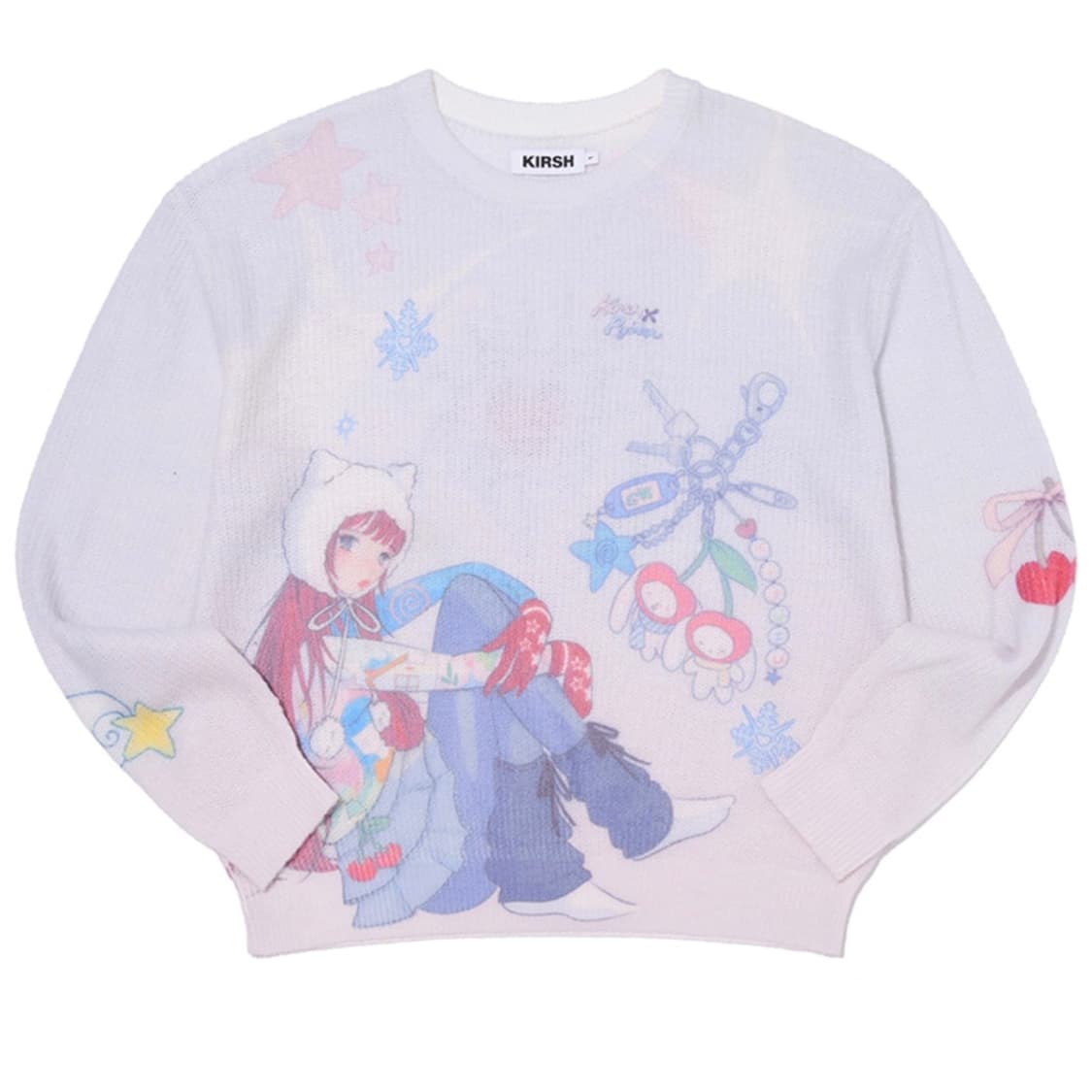 키르시 X 피투 콜라보 헤어리 니트 다크블루 상품이미지2