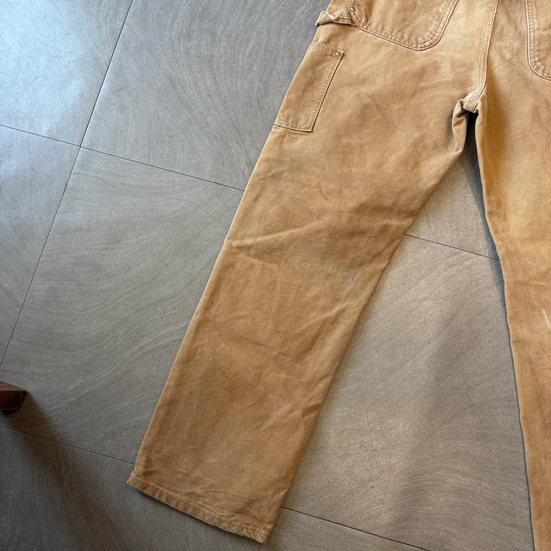 칼하트 미국 생산 브라운 더블니 팬츠 상품이미지8