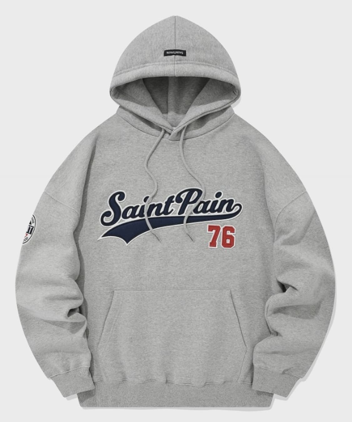 세인트페인 팀 로고 후드 멜란지그레이 S 상품이미지1