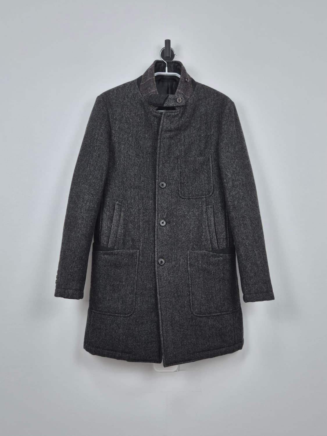 시리즈 울 헤링본 엘보 패치 싱글 코트 100 상품이미지2