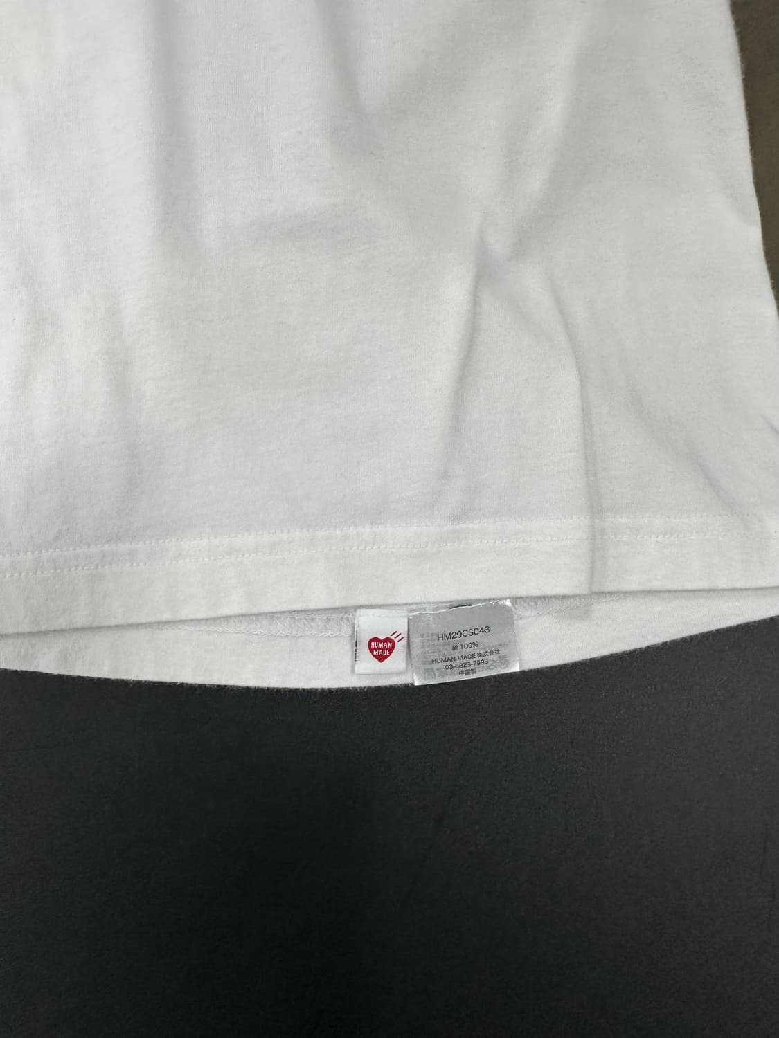 휴먼메이드 하트로고 포켓 반팔 티셔츠 화이트 상품이미지5