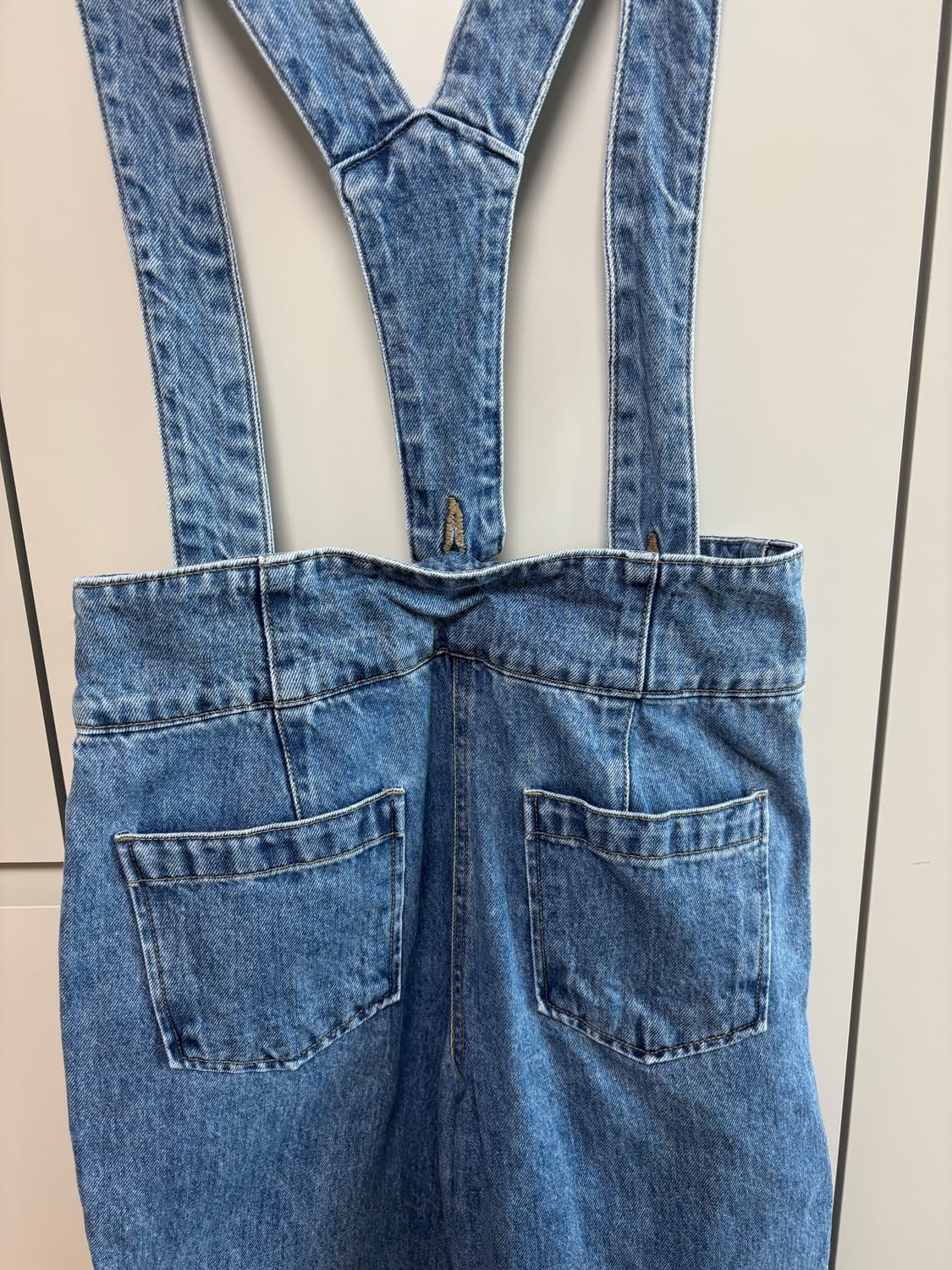 오브제 데님 멜빵 바지 상품이미지5