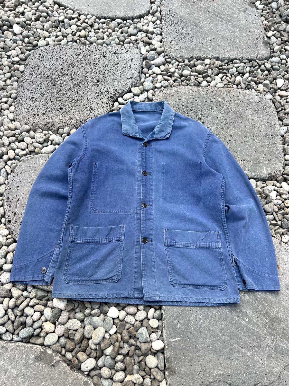 OLD FADED BLUE WASHING FRENCH 프렌치워크자켓 상품이미지1