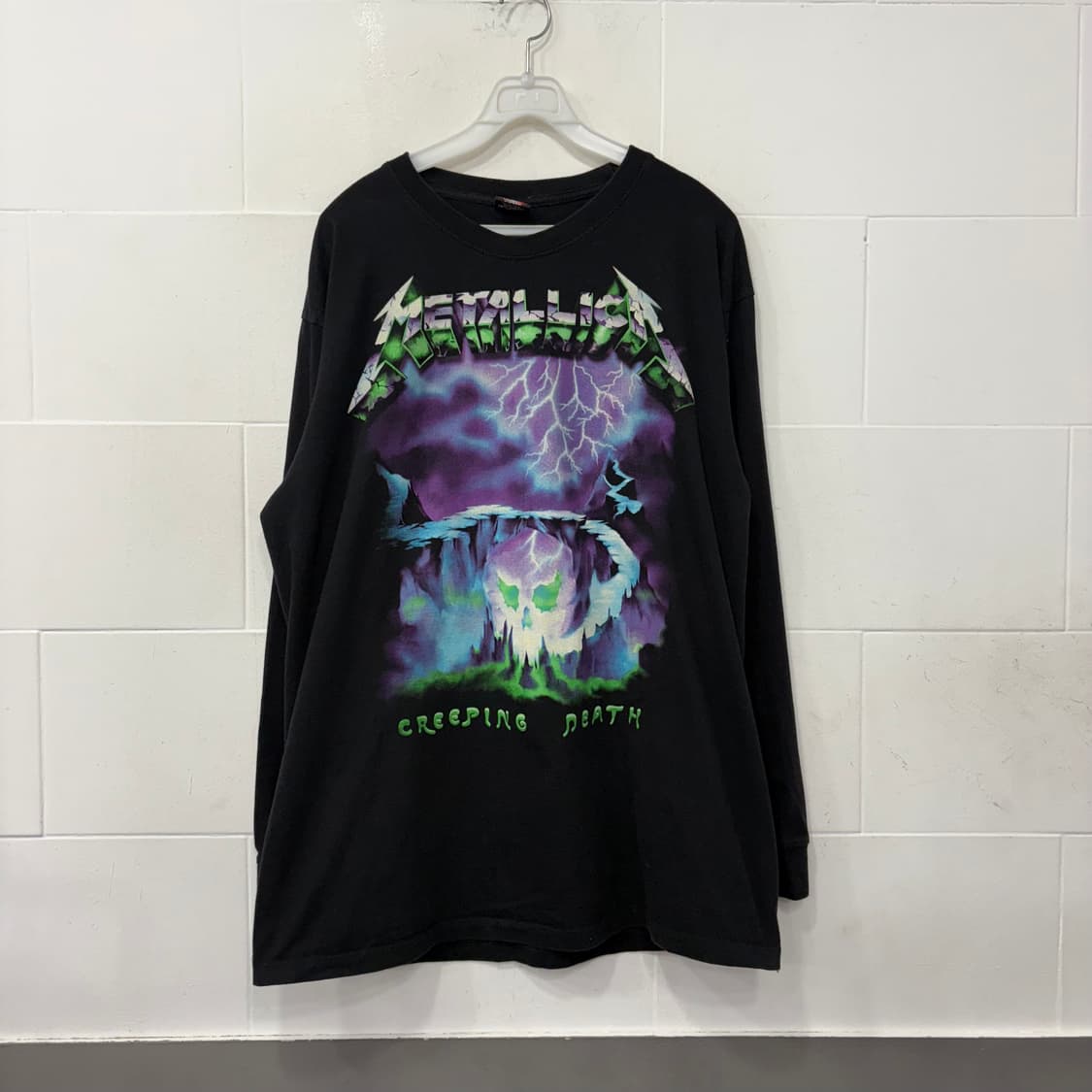 빈티지 메탈리카 프린팅 긴팔티 상품이미지1