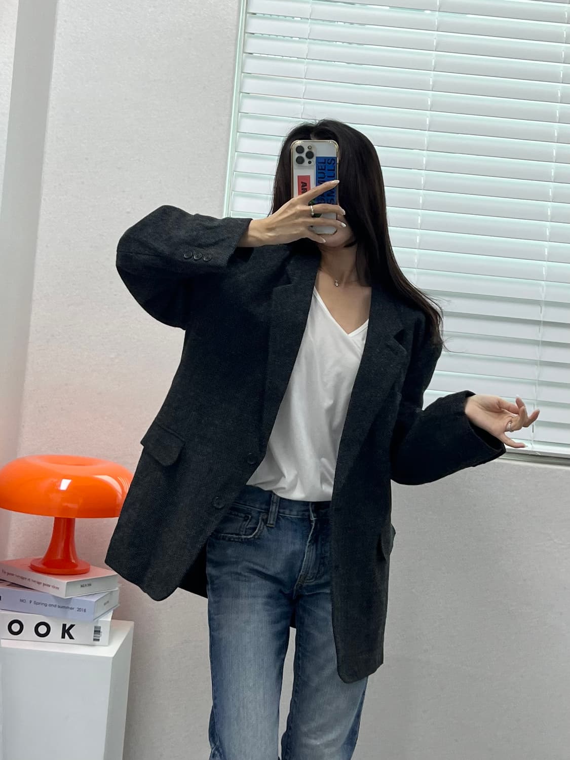 (XL)빈티지 울 블레이져-M1387 상품이미지7