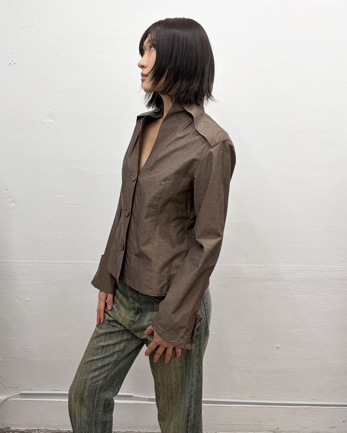 90s 히로코 코시노 셔츠-자켓 상품이미지3