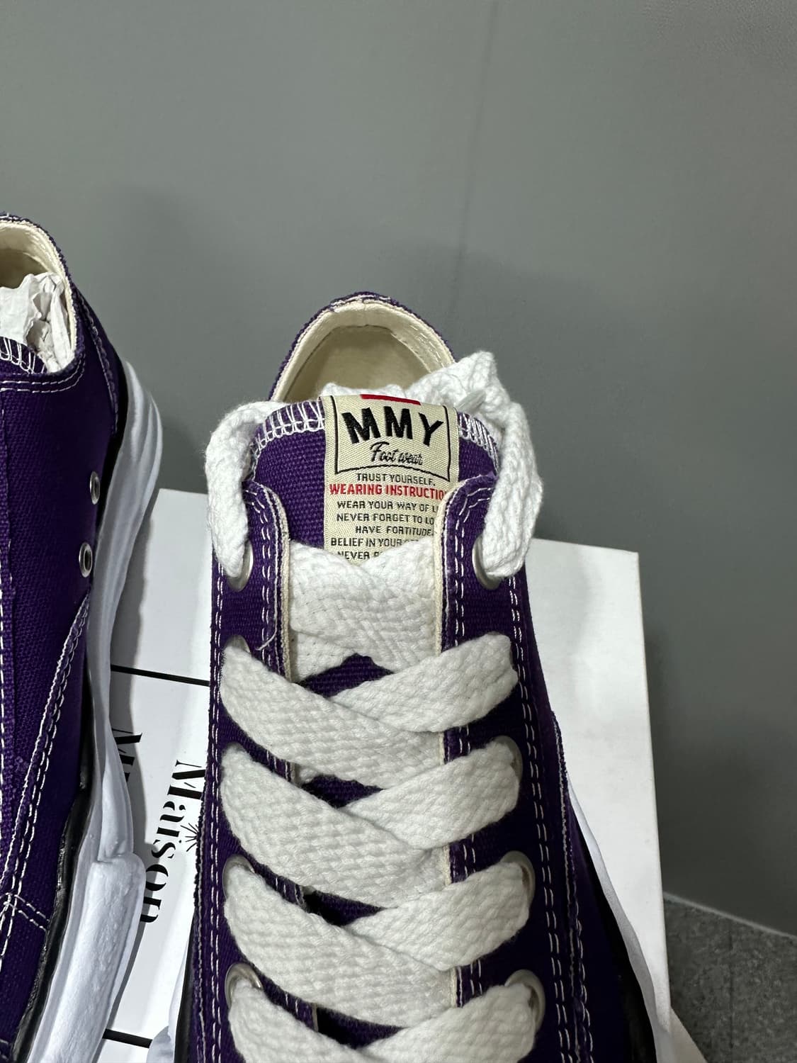 (정품/새상품) 미하라 야스히로 퍼플 피터슨 OG솔 캔버스 스니커즈 상품이미지3