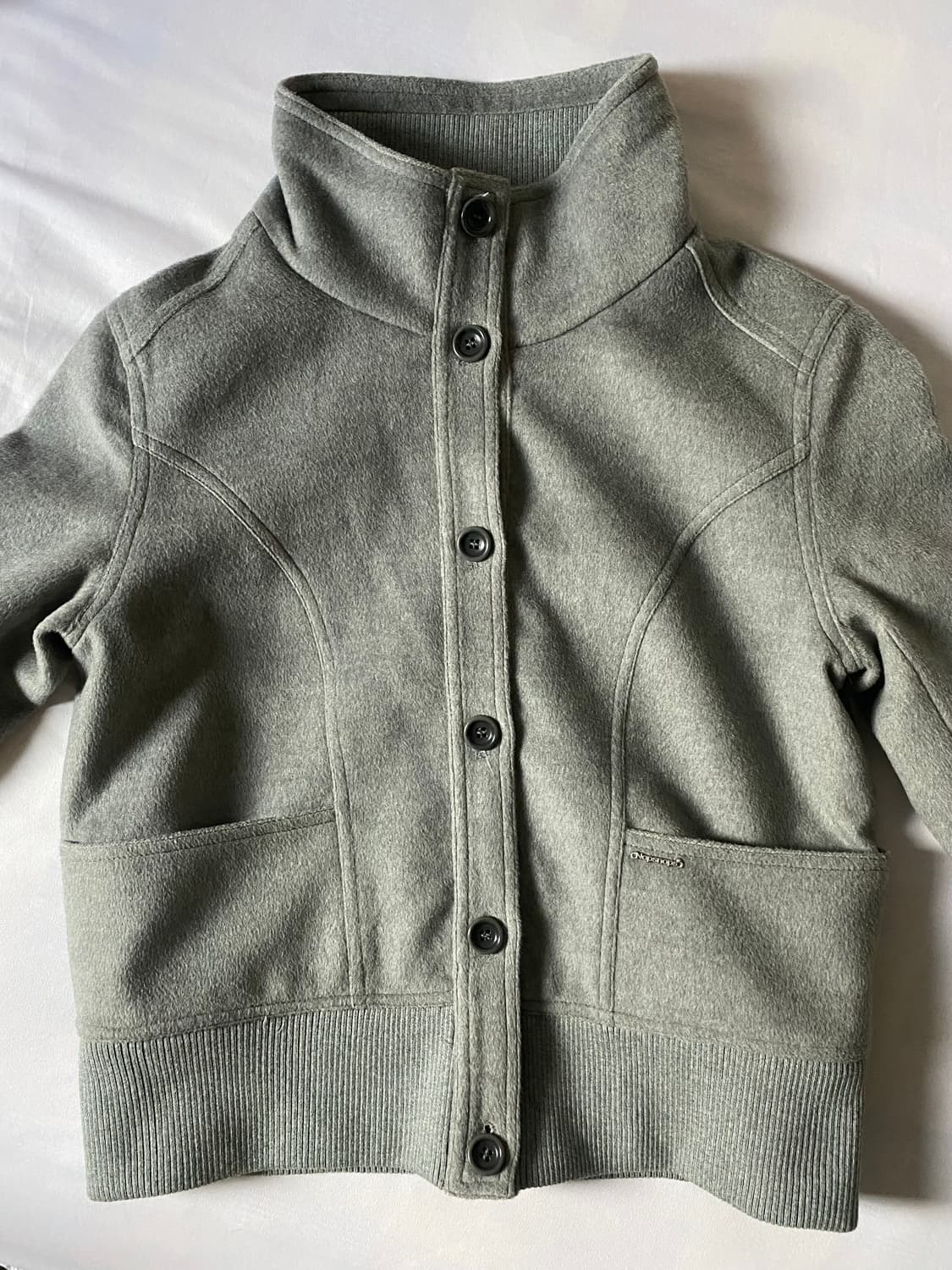 TAKEANAP Napsanaps 그레이 숏 코트 숏코트 하이넥 상품이미지2