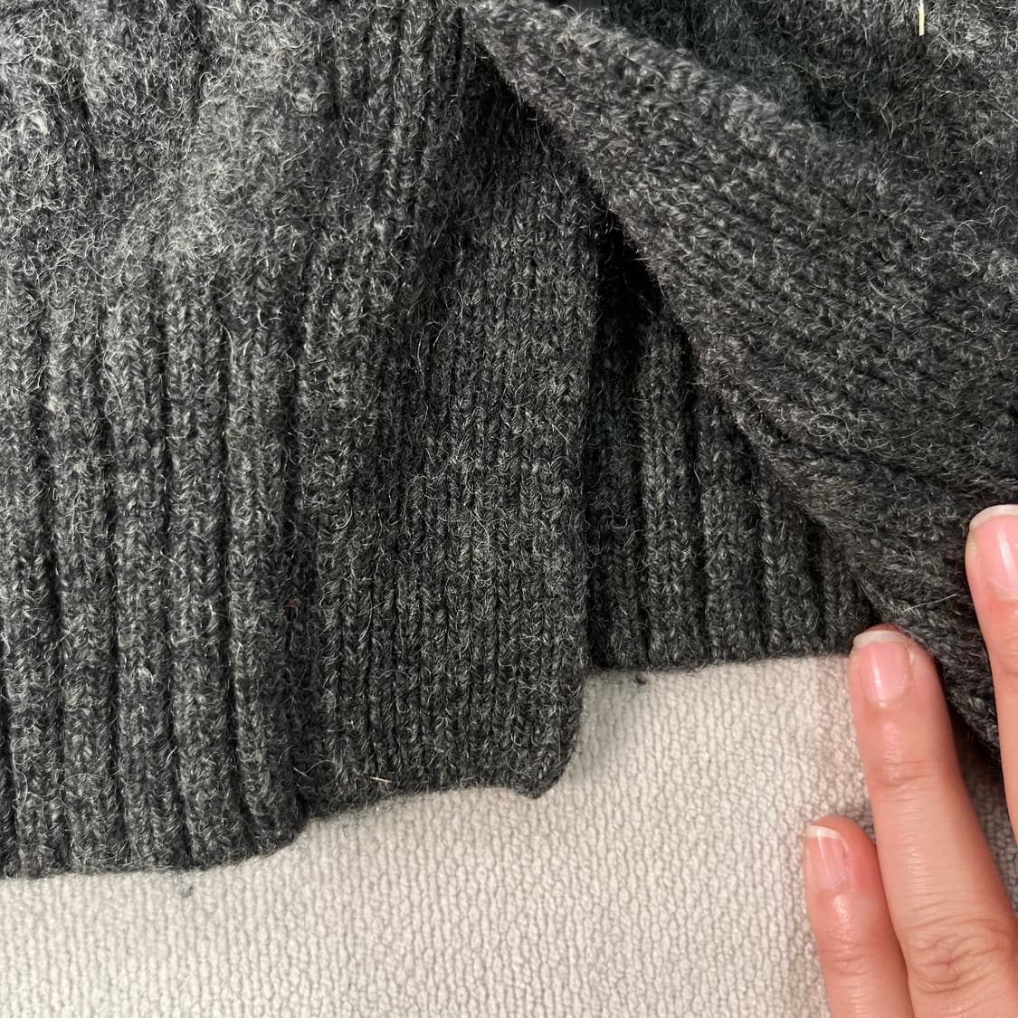 100 폴로랄프로렌 90s 램스울 그레이 가디건 상품이미지4