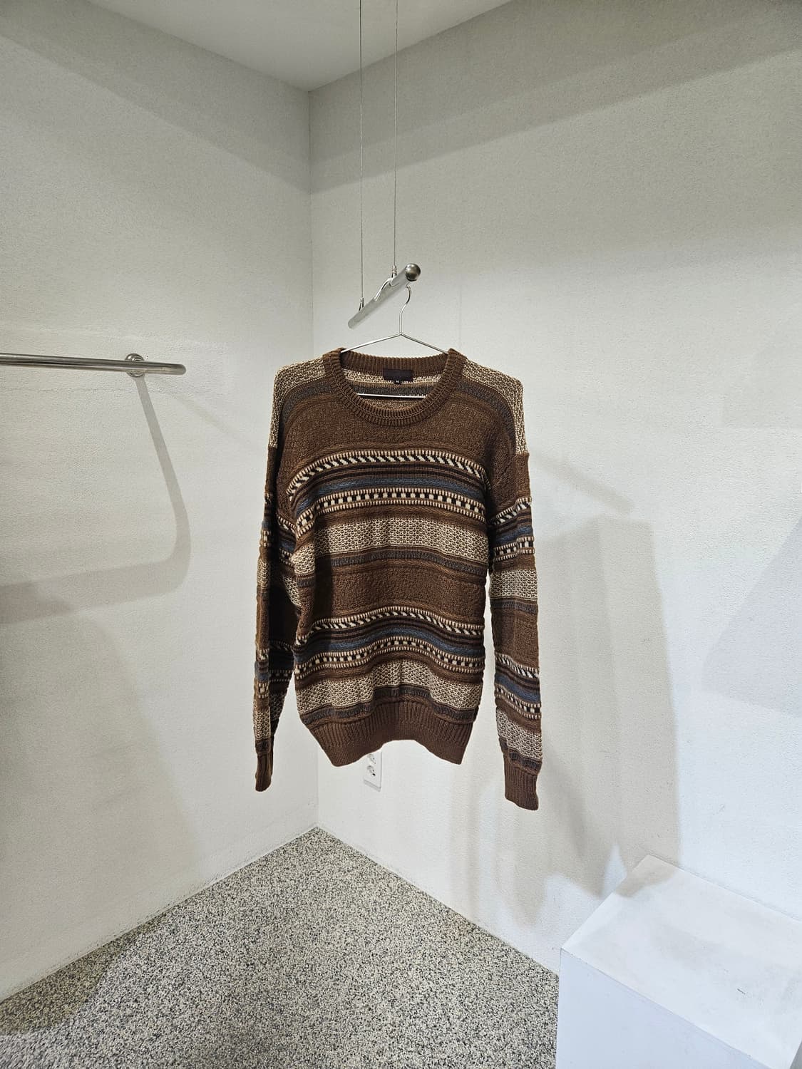 Vintage 패턴 울 니트 스웨터 상품이미지1