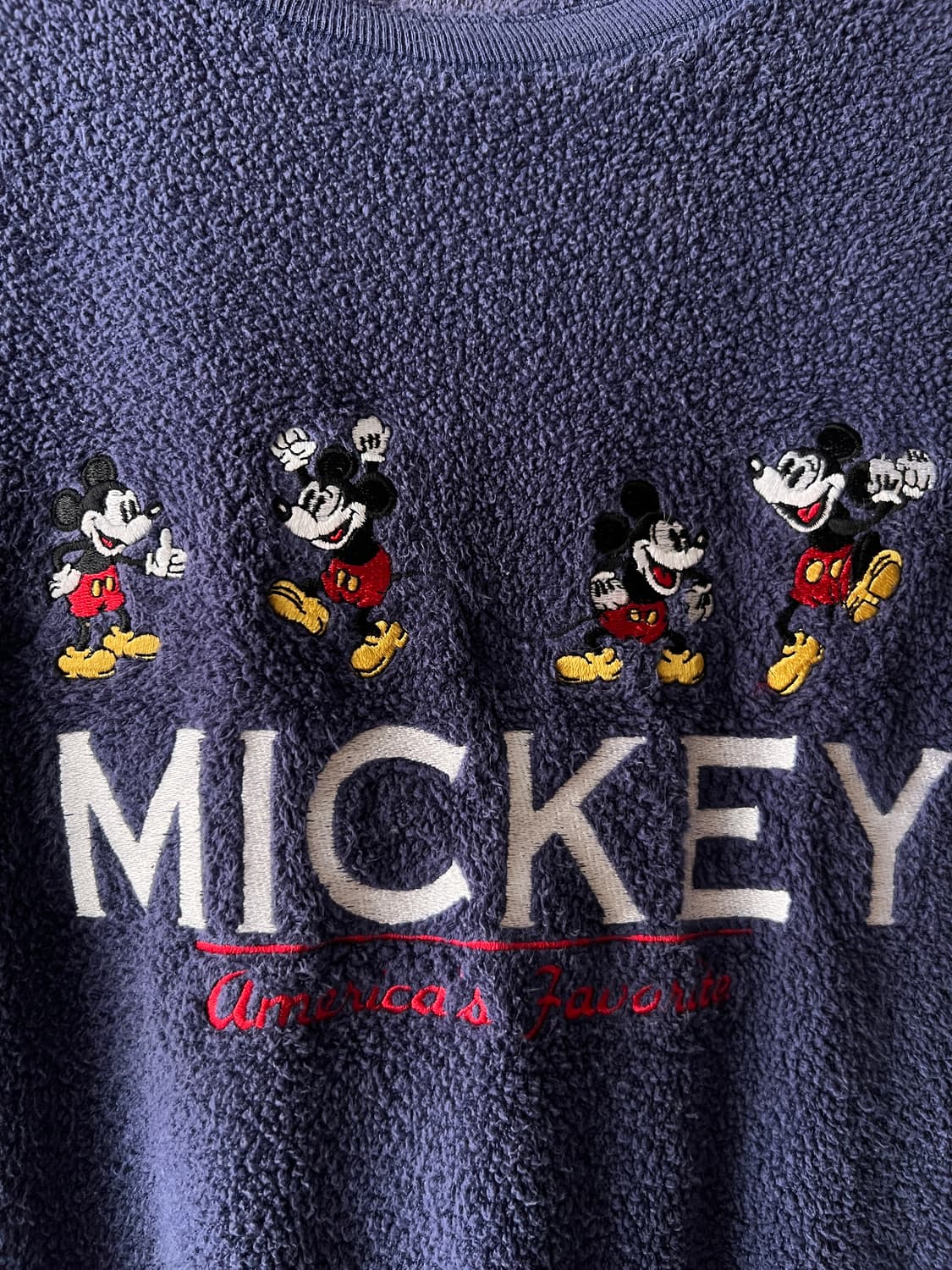 [L]90's 디즈니 Made in USA 미키마우스 타올 스웻셔츠 상품이미지5