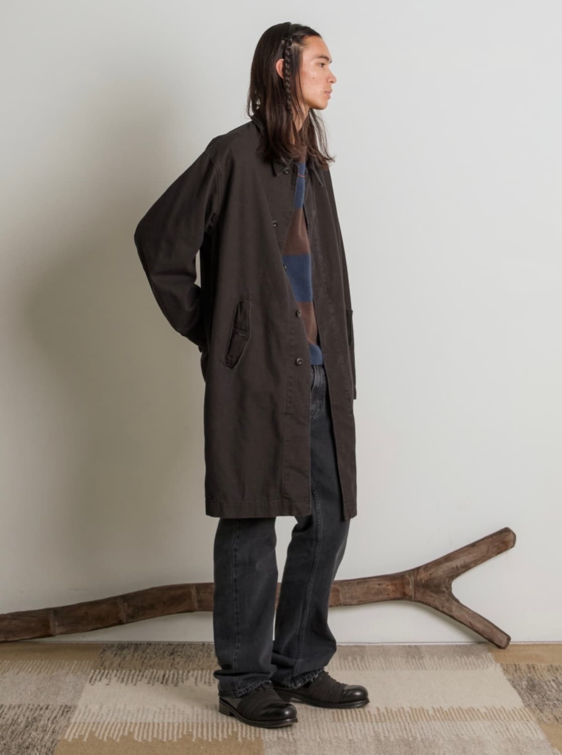 8DIVISION 세미 플레어핏 데님 워시드블랙 상품이미지5