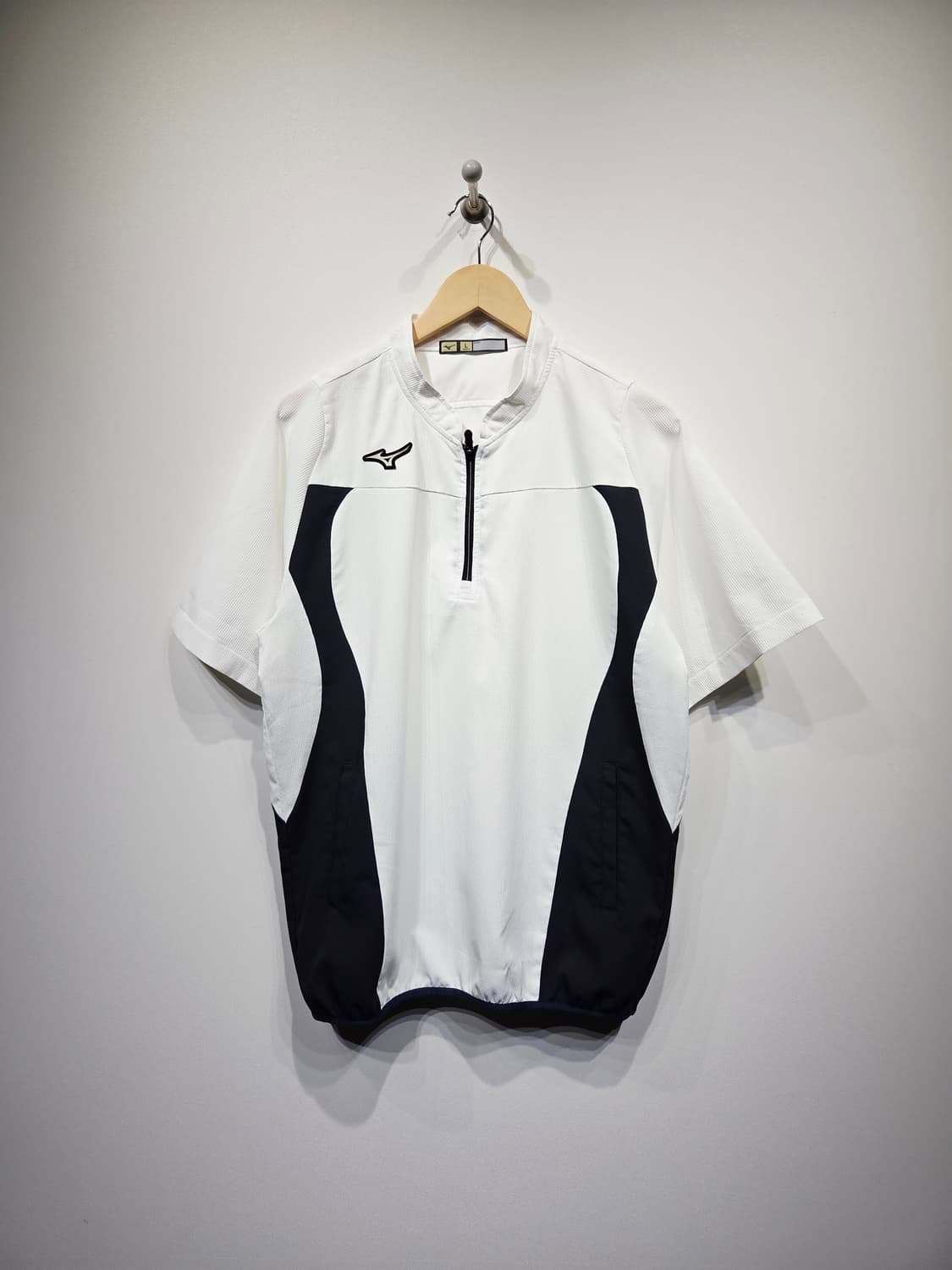 미즈노 Mizuno. 남자 반집업 반팔 바람막이_L 상품이미지1