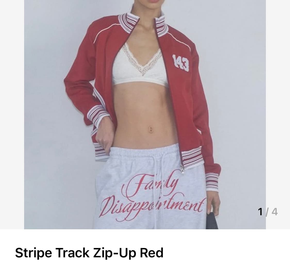 스컬프터 트랙 집업 져지 Stripe Track Zip-Up Red(m) 상품이미지1