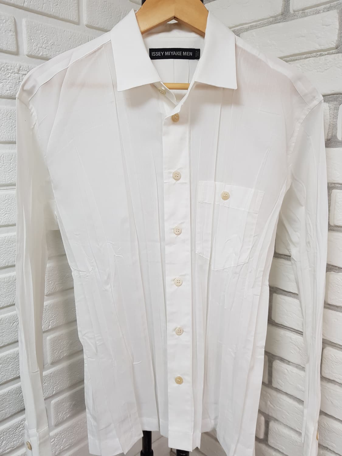 [1/95~100] 이세이미야케 맨 플리츠셔츠 화이트 상품이미지3
