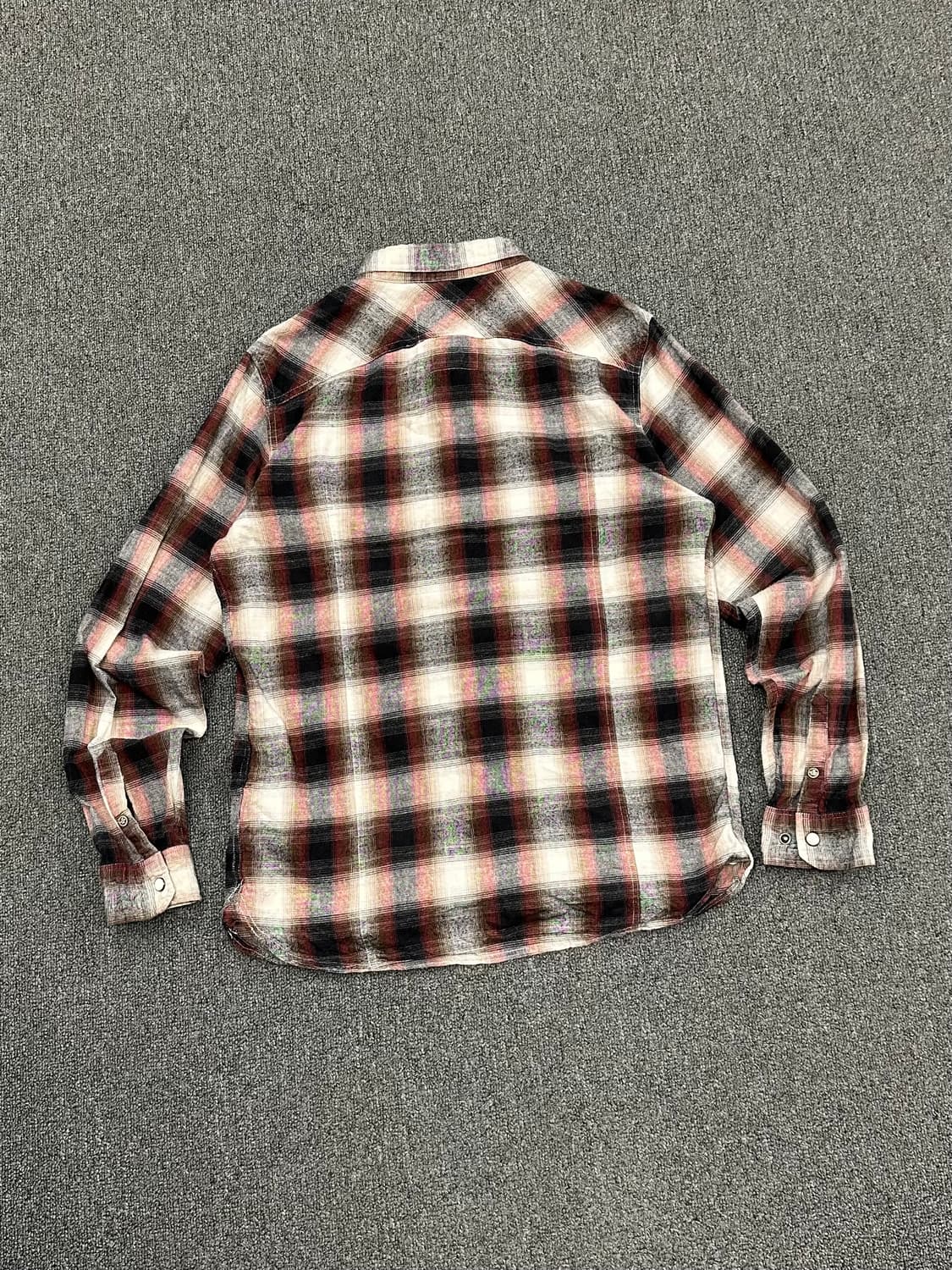 L)할리데이비슨 vintage 여성 체크 웨스턴 긴팔셔츠 상품이미지5