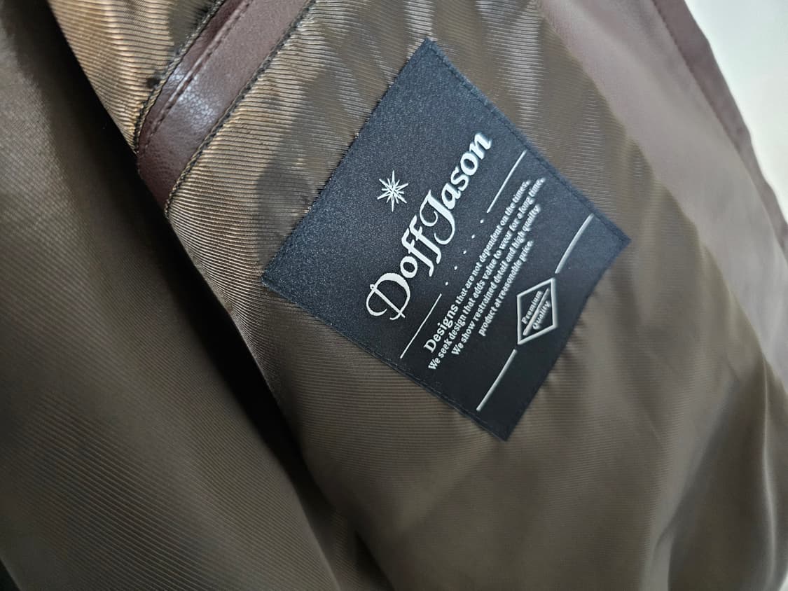 도프제이슨 비건레더 싱글 자켓 브라운 L 상품이미지3