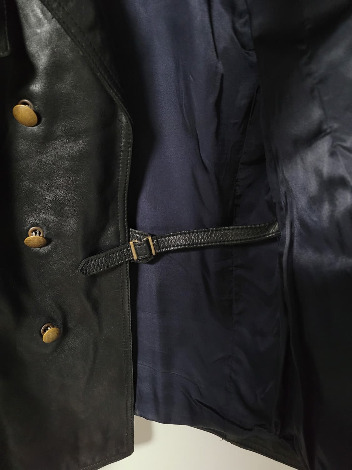 German 80s heavy leather coat 상품이미지3