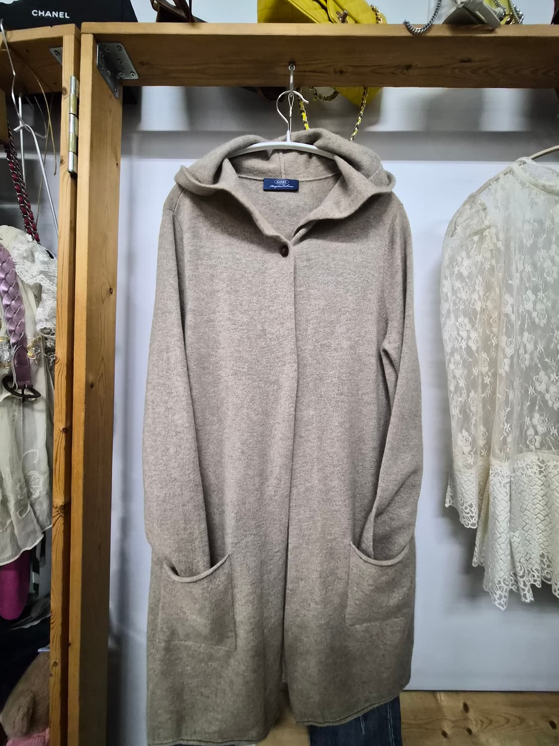 고비  캐시미어 후드롱 가디건 상품이미지1