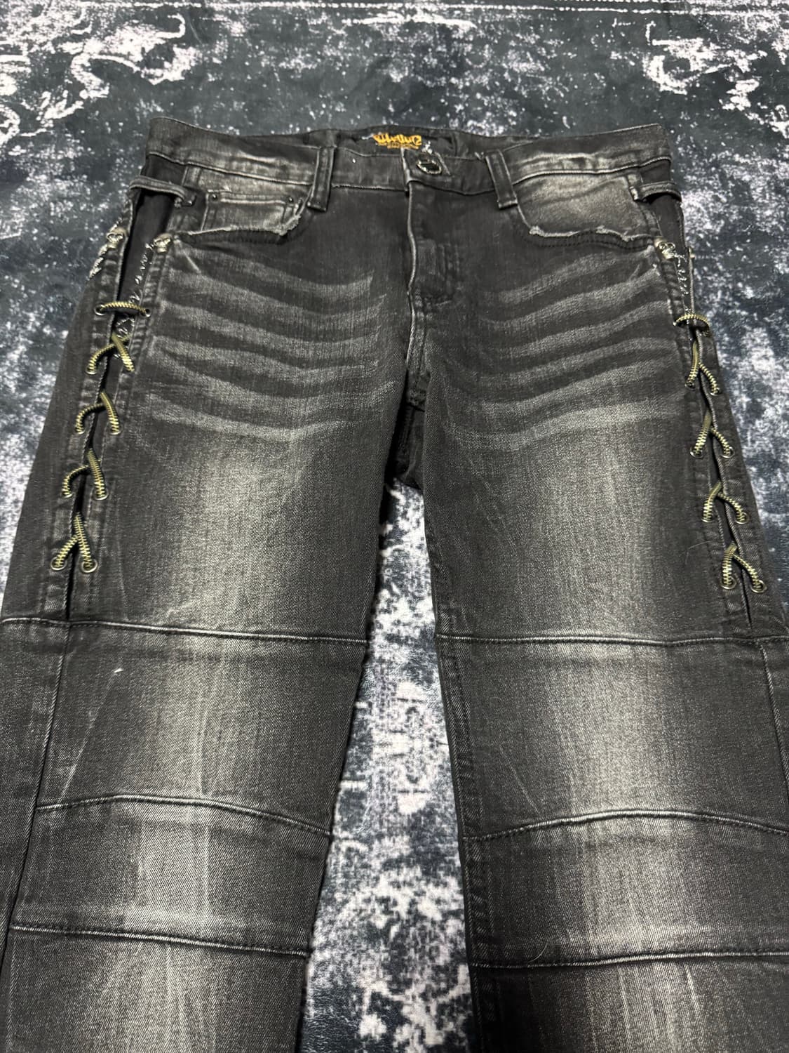 Punk style Shadow strap biker pants 상품이미지3