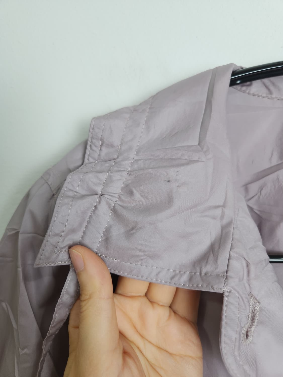 배색 골지 블라우스 상품이미지9