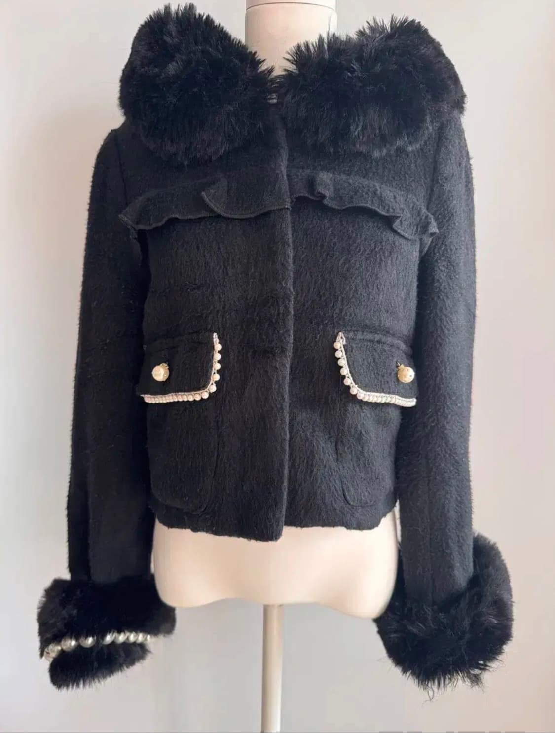 Ma*rs 마즈 블랙 숏코트 히메갸루 양산형 지뢰계  상품이미지1