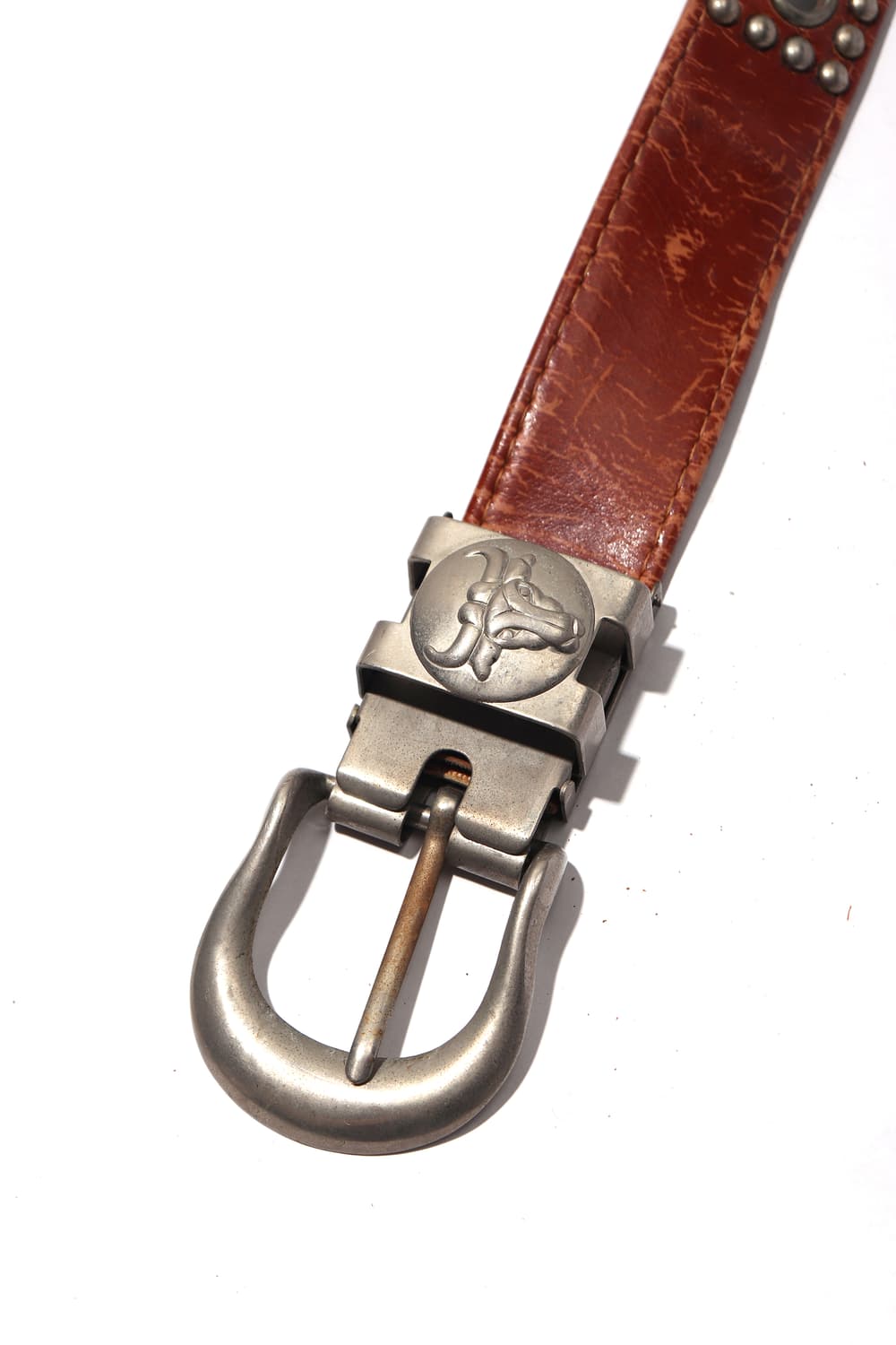 VINTAGE BELT 아일렛 카우 스터드 벨트 size Free 상품이미지3