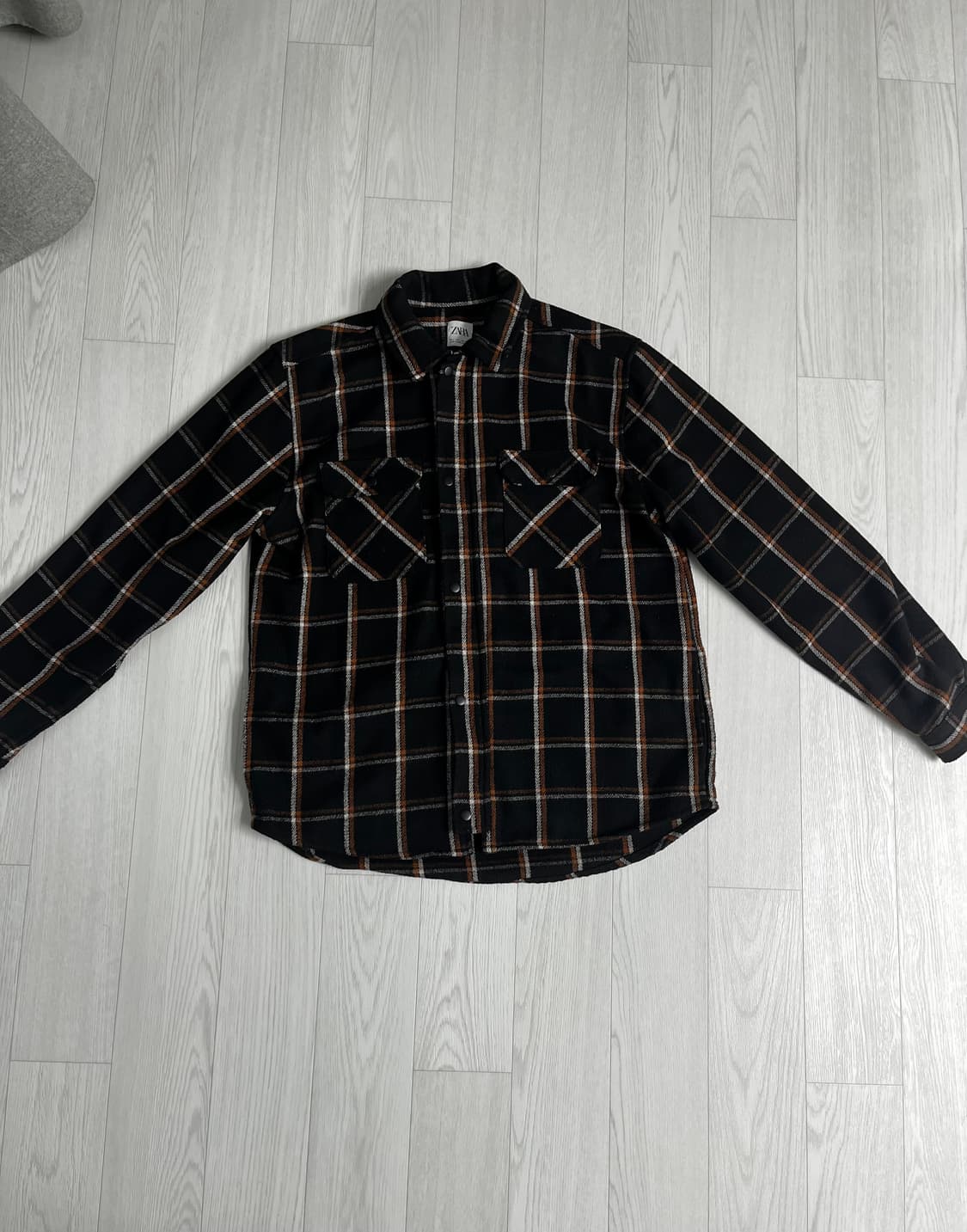 Zara 자라 타탄 체크 셔츠 자켓(플래드) 상품이미지1