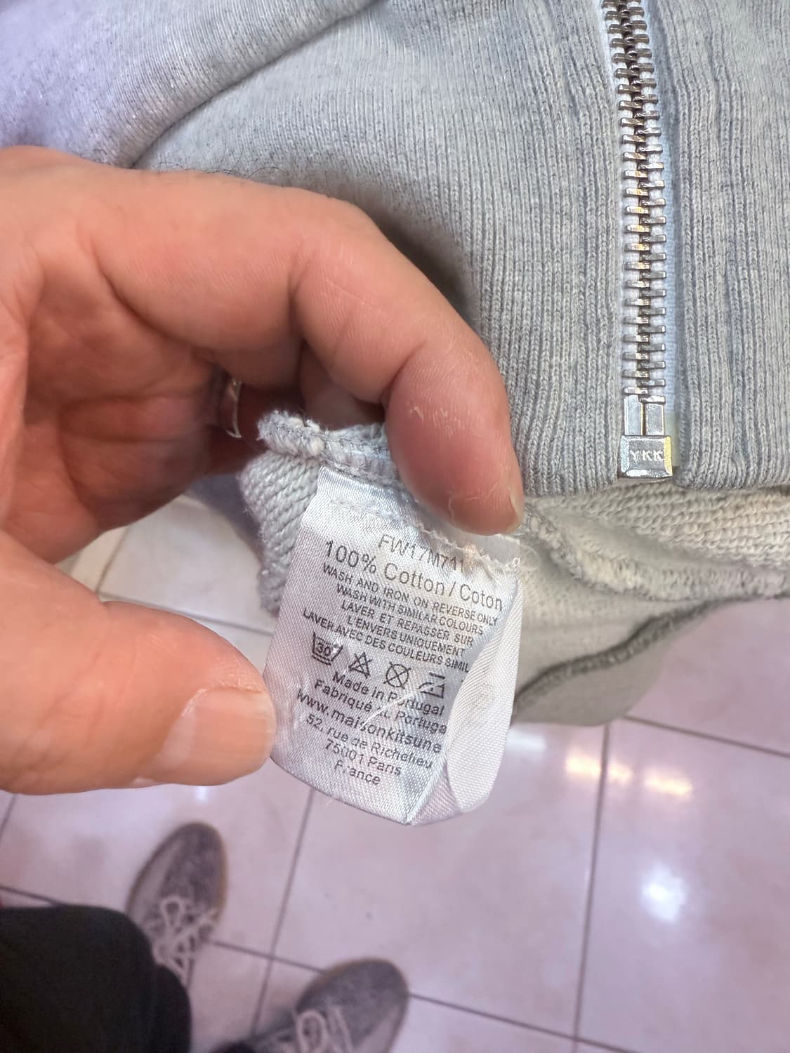 95 정품 메종키츠네 트리컬러 폭스 후드집업 팝니다 상품이미지5