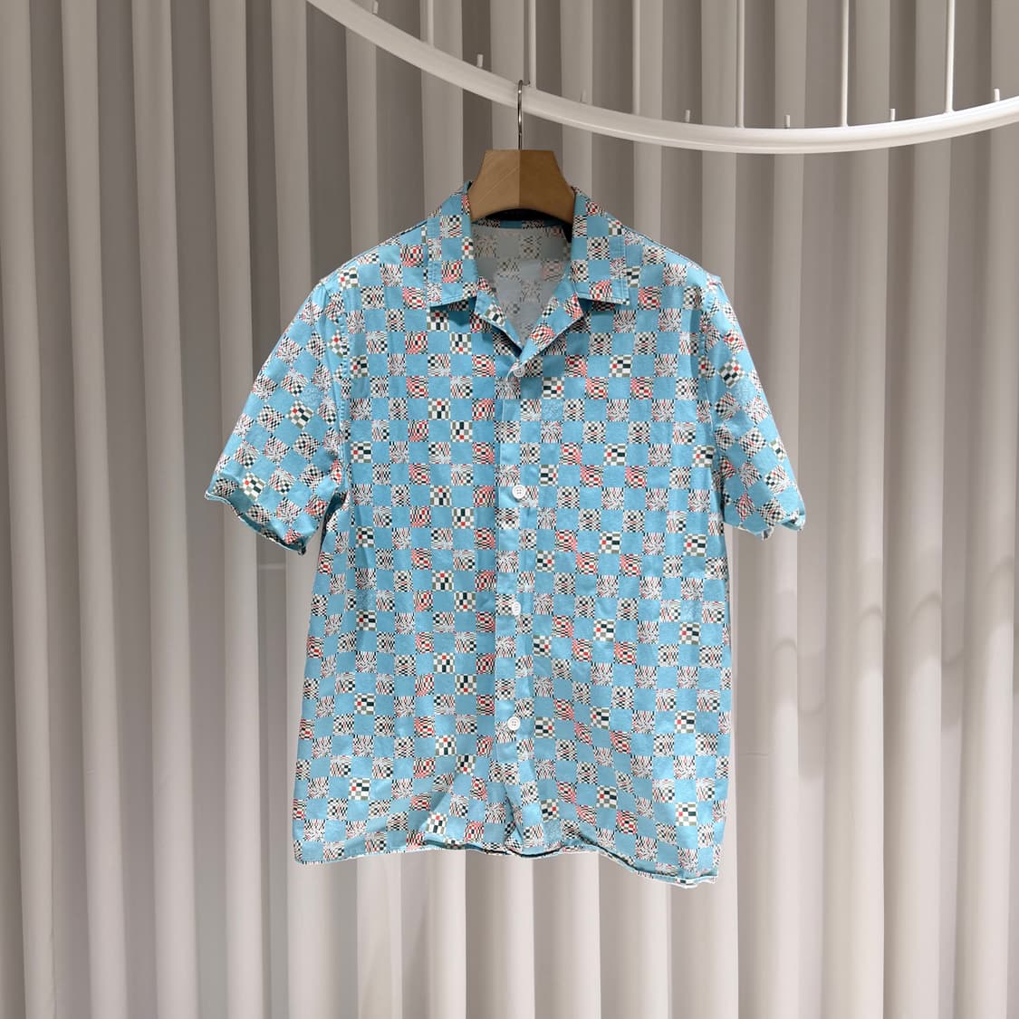 (A+/M) / 루이비통 다미에 디스토티드 하와이안 반팔 셔츠 상품이미지1