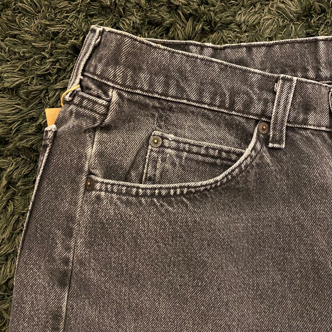 (28inch) 90s빈티지 리바이스 데님 흑청 반바지 상품이미지5