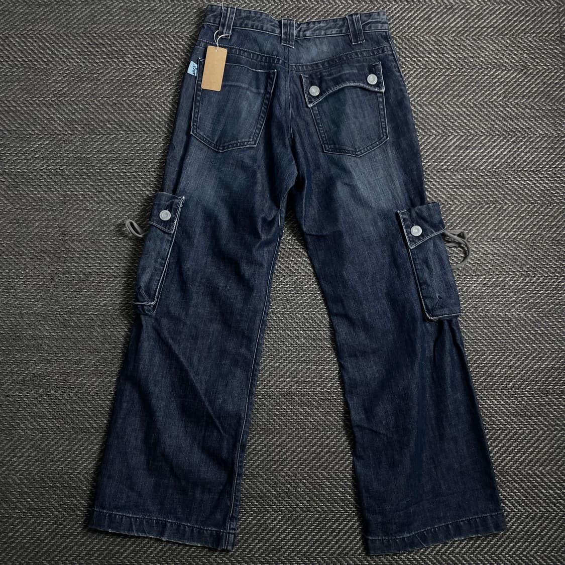 빈티지 y2k 데님 퍼티그 카고 팬츠o 4432 상품이미지4
