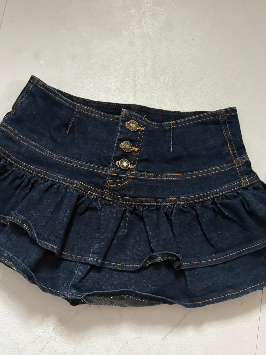 • denim cancan button skirt 상품이미지4