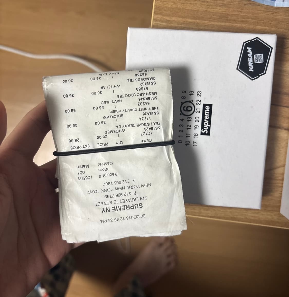 슈프림x마르지엘라 리시트 월렛 상품이미지1