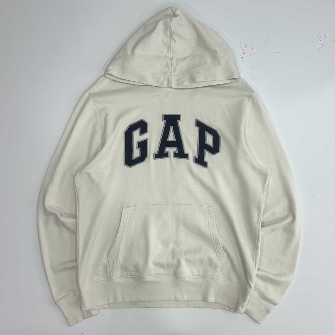 GAP 갭 네이비로고 아이보리 후드티  상품이미지3