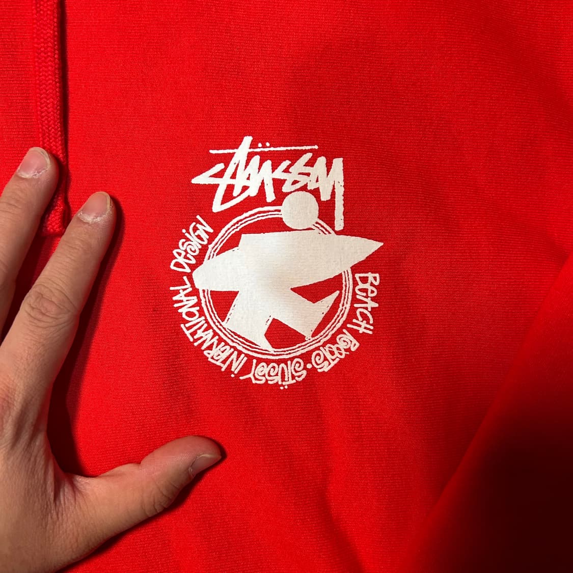 [2XL] 스투시 서퍼맨 후드티 레드 상품이미지3